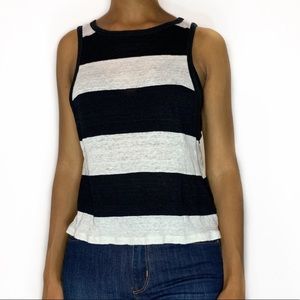 Kendall & Kylie XS striped linen tank EUC